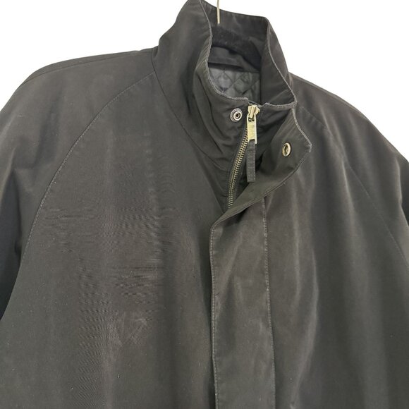 Axcess Men by Claiborne Black Quilted Lined Snap Button Zip Front Jacket Size M - Picture 3 of 7